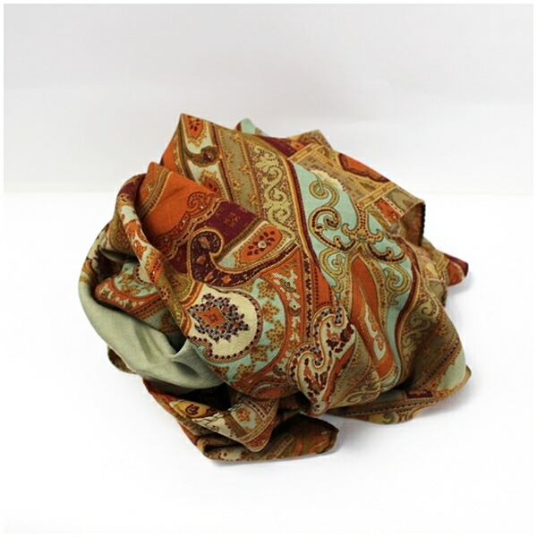 楽天市場】エトロ 大判ストール ショール ウール×シルク ブラウン