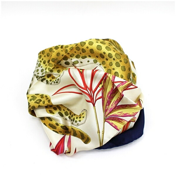 楽天市場】サルバトーレ・フェラガモ シルク スカーフ ネイビー×マルチ