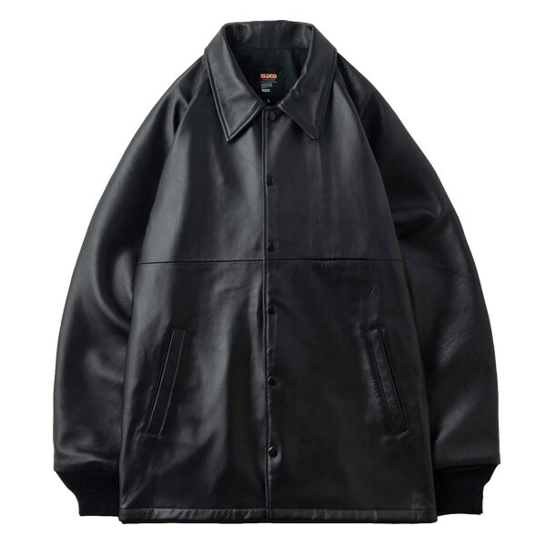 楽天市場】BLUCO WORK GARMENT ブルコ : レザーコーチジャケット BLACK