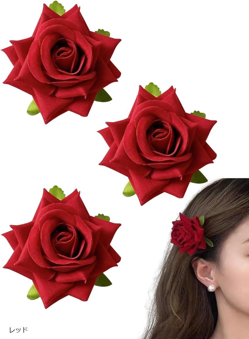 楽天市場】薔薇 ヘアピン バラ ヘアクリップ ローズ ヘアアクセサリー