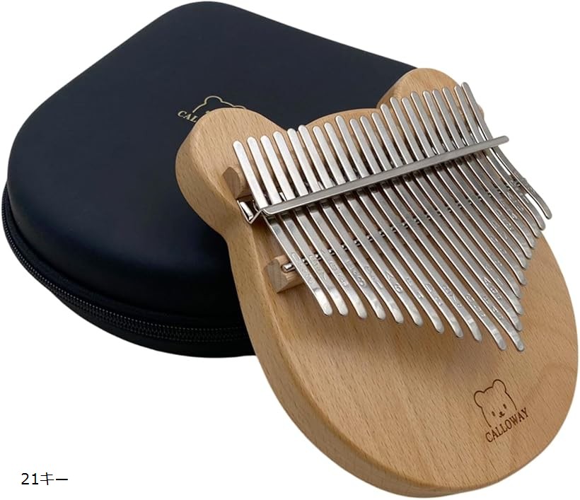 楽天市場】カリンバ クマ型 親指ピアノ 木製 楽器 収納ケース付 初心者