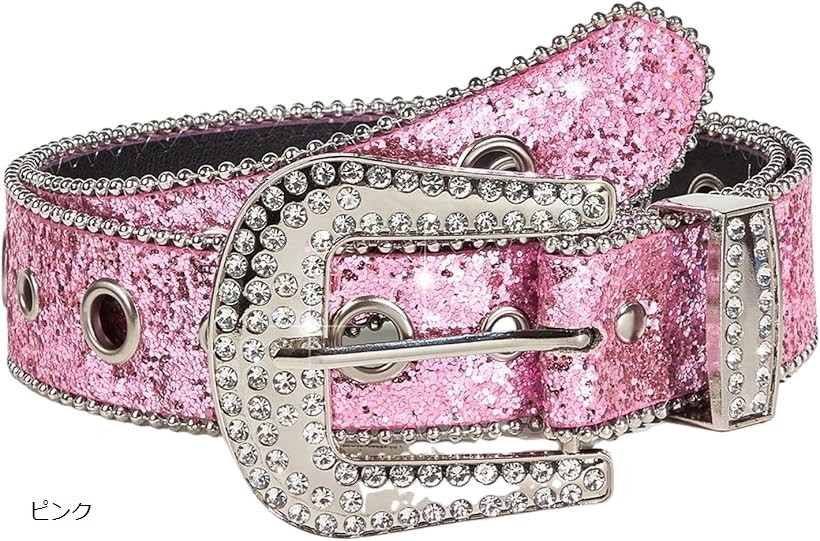 楽天市場】ベルト レディース ラインストーン キラキラ カジュアル