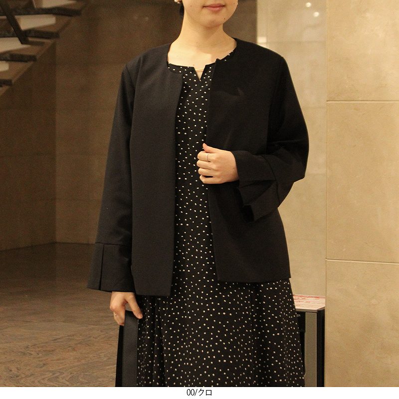 楽天市場】【セールL〜5L】ノーカラー ジャケット 大きいサイズ