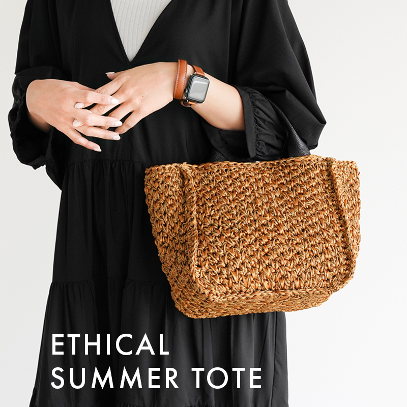 楽天市場】かごバッグ トートバッグ レザーハンドル ミックスニット