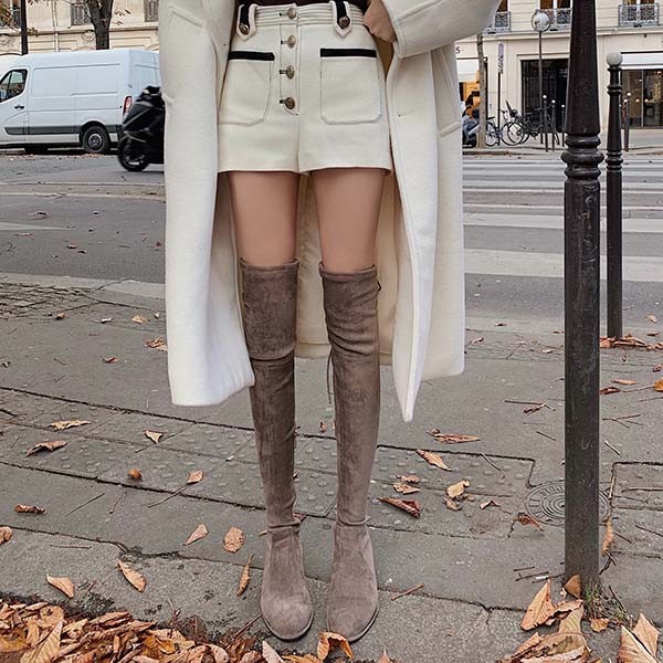 楽天市場】ニーハイブーツ レディース スエード ロングブーツ