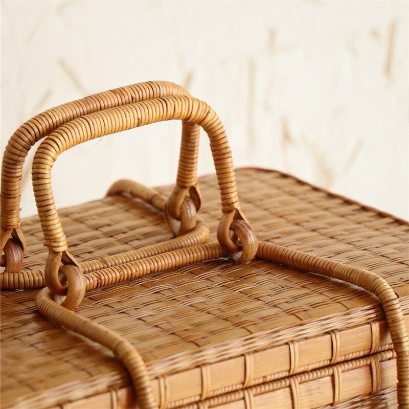 楽天市場】漆塗り ピクニック バスケット かごバッグ レディース 竹