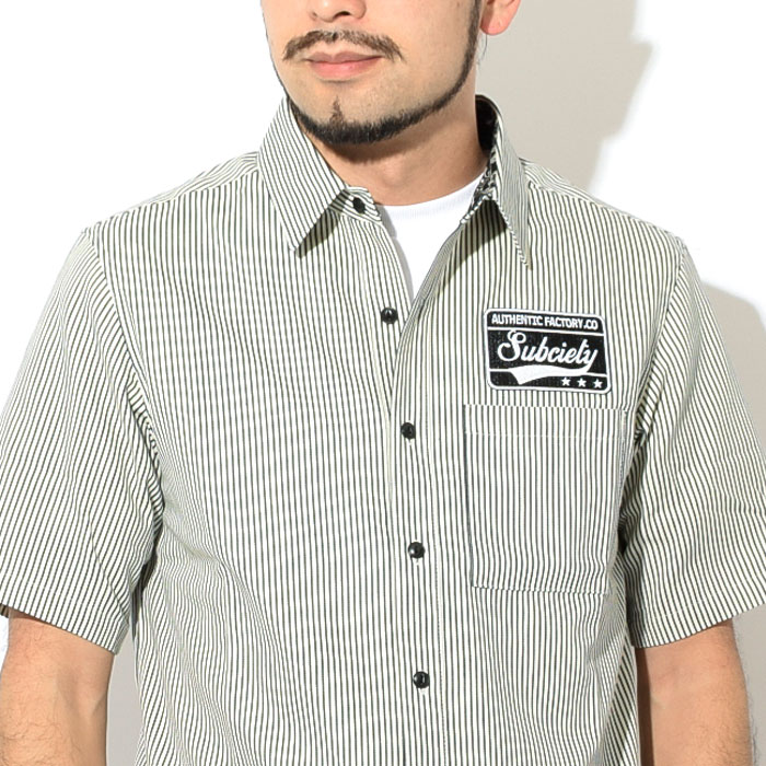 楽天市場】サブサエティ Subciety シャツ 半袖 メンズ ストライプ