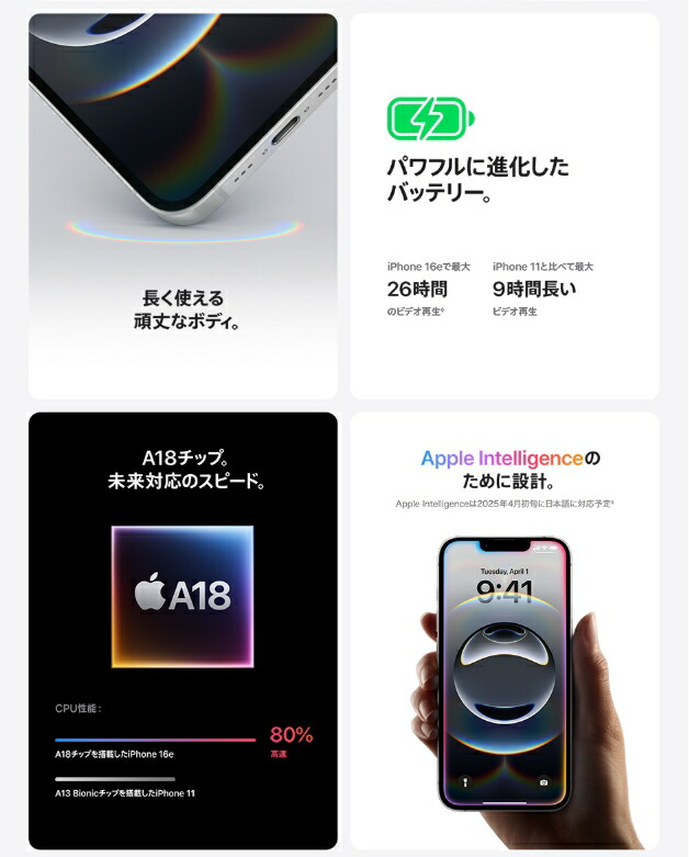 楽天市場】[新品未開封｜未使用品｜SIMフリー] iPhone 16e 128GB 256GB