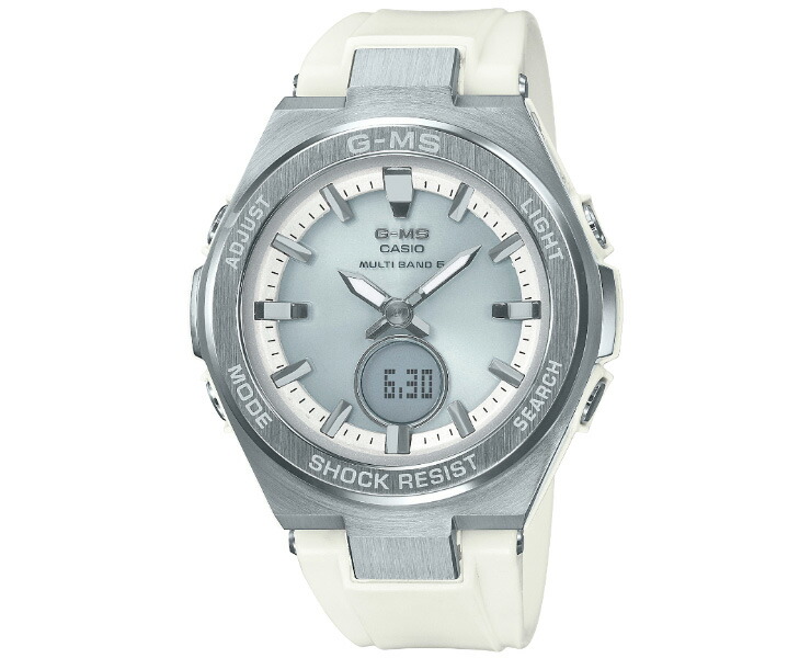 楽天市場】カシオ ベビーG 電波 ソーラー ジーミズ シルバー＆ホワイト