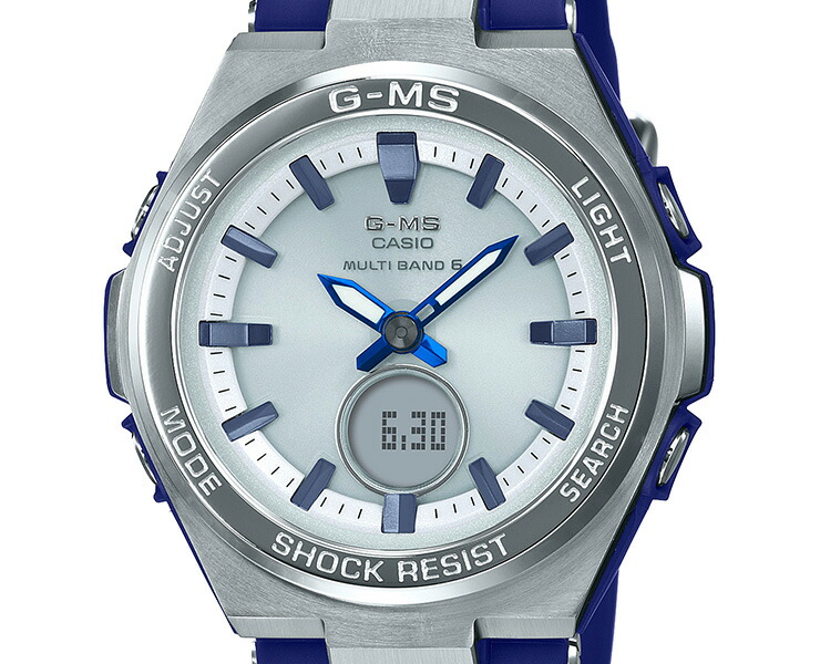 楽天市場】カシオ ベビーG 電波 ソーラー ジーミズ シルバー＆ブルー