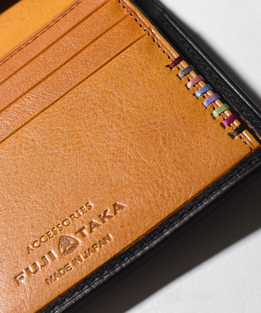 楽天市場】FUJITAKA ACCESSORIES コンパクト 二つ折り財布 カード段6