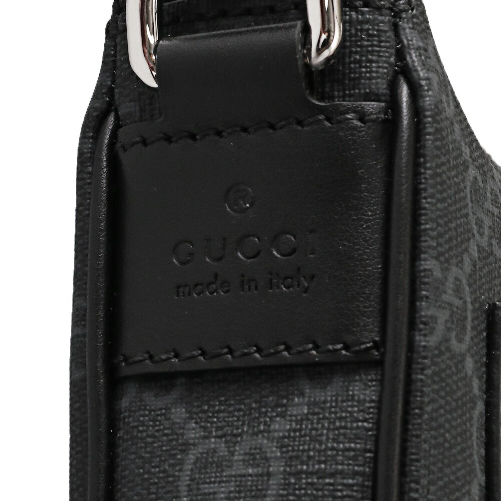 GUCCI グッチ GG キャンバス スリングバッグ ボディバッグ ブラック 黒