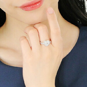 楽天市場】Pt900/K18YG/PG ハートシェイプ ダイヤモンドリング【1.0ct