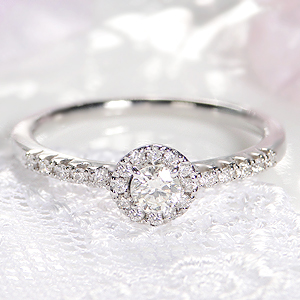 楽天市場】Pt900 0.35ct ダイヤモンド 取り巻き リング【送料無料】4