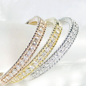 楽天市場】【3本セット】K18YG/K18PG/K18WG 0.3ct ダイヤモンド ハーフ