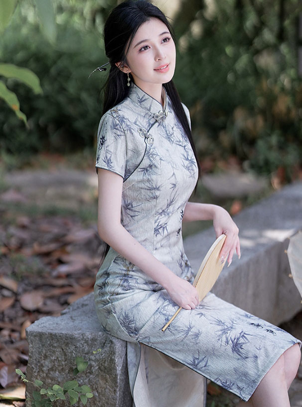 楽天市場】半袖 ロング丈 ミモレ丈 チャイナドレス クラシカル