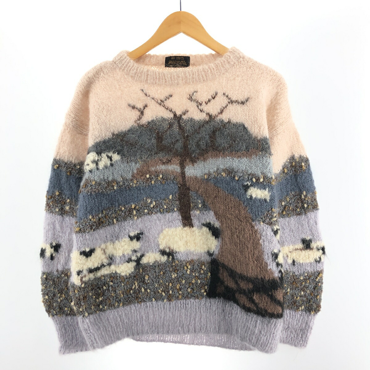 楽天市場】古着 80年代 SELINA KNITWEAR 総柄 アニマル柄 モヘアニット