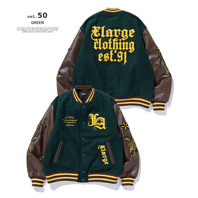楽天市場】【 XLARGE エクストララージ 】 VARSITY JACKET バー