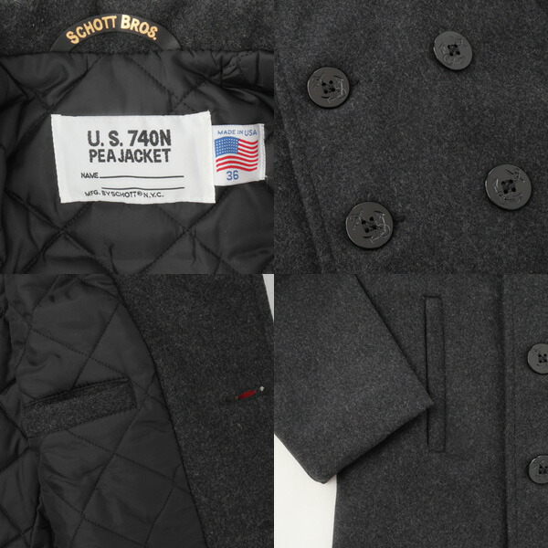 楽天市場】SCHOTT ショット 7658 US740N PEA COAT ピーコート