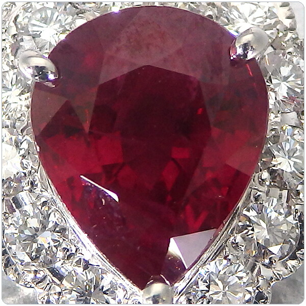 楽天市場】ルビー ネックレス トップ 2.12ct プラチナ ペンダント