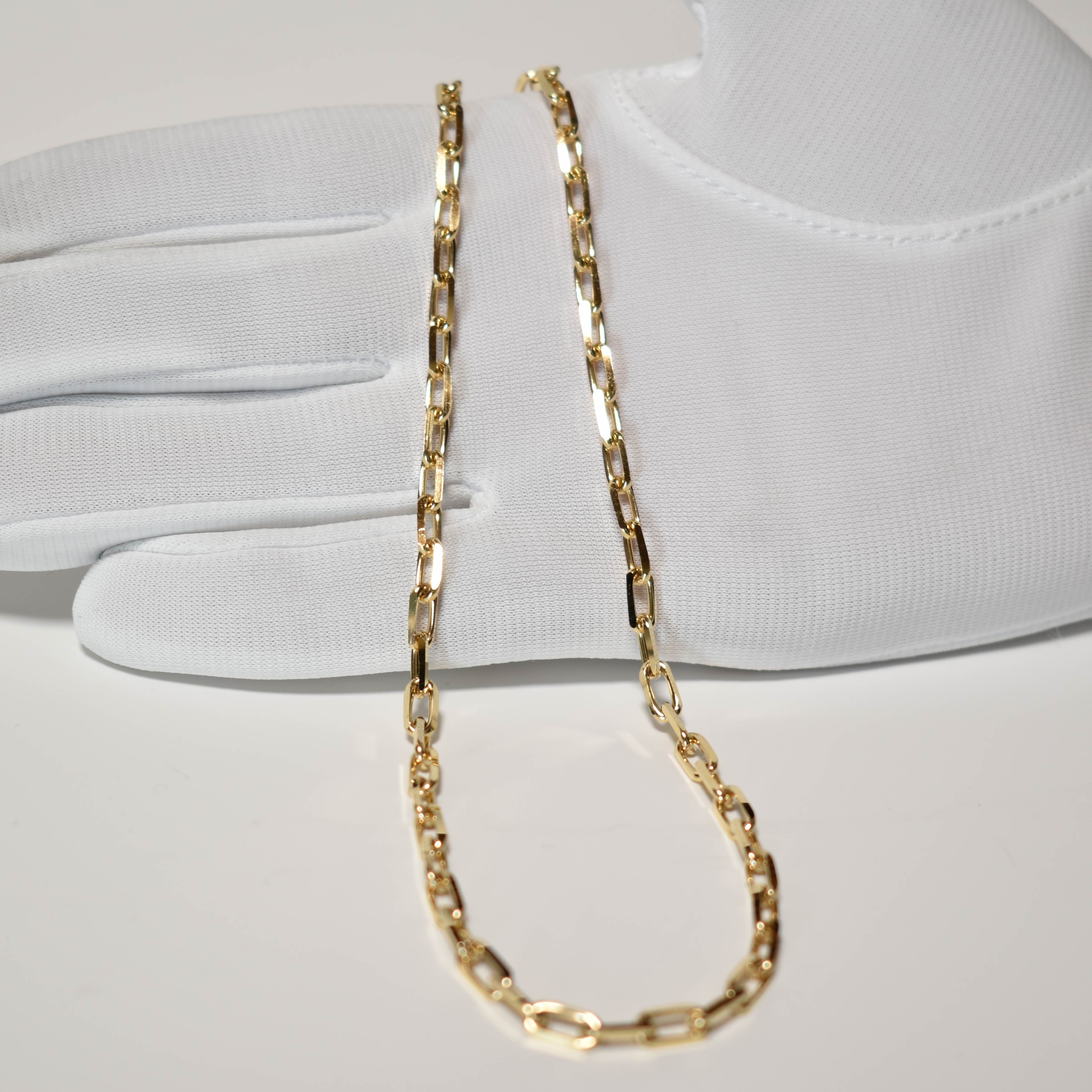 楽天市場】粗目小豆チェーン ネックレス K18 幅3.8mm 1.2φ 45cm 新品