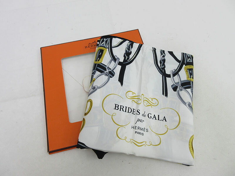楽天市場】HERMES(エルメス) スカーフ カレ90 BRIDES de GALA(式典用馬