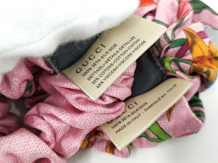 楽天市場】【中古】GUCCI シュシュ 花柄 ピンク : JJcollection