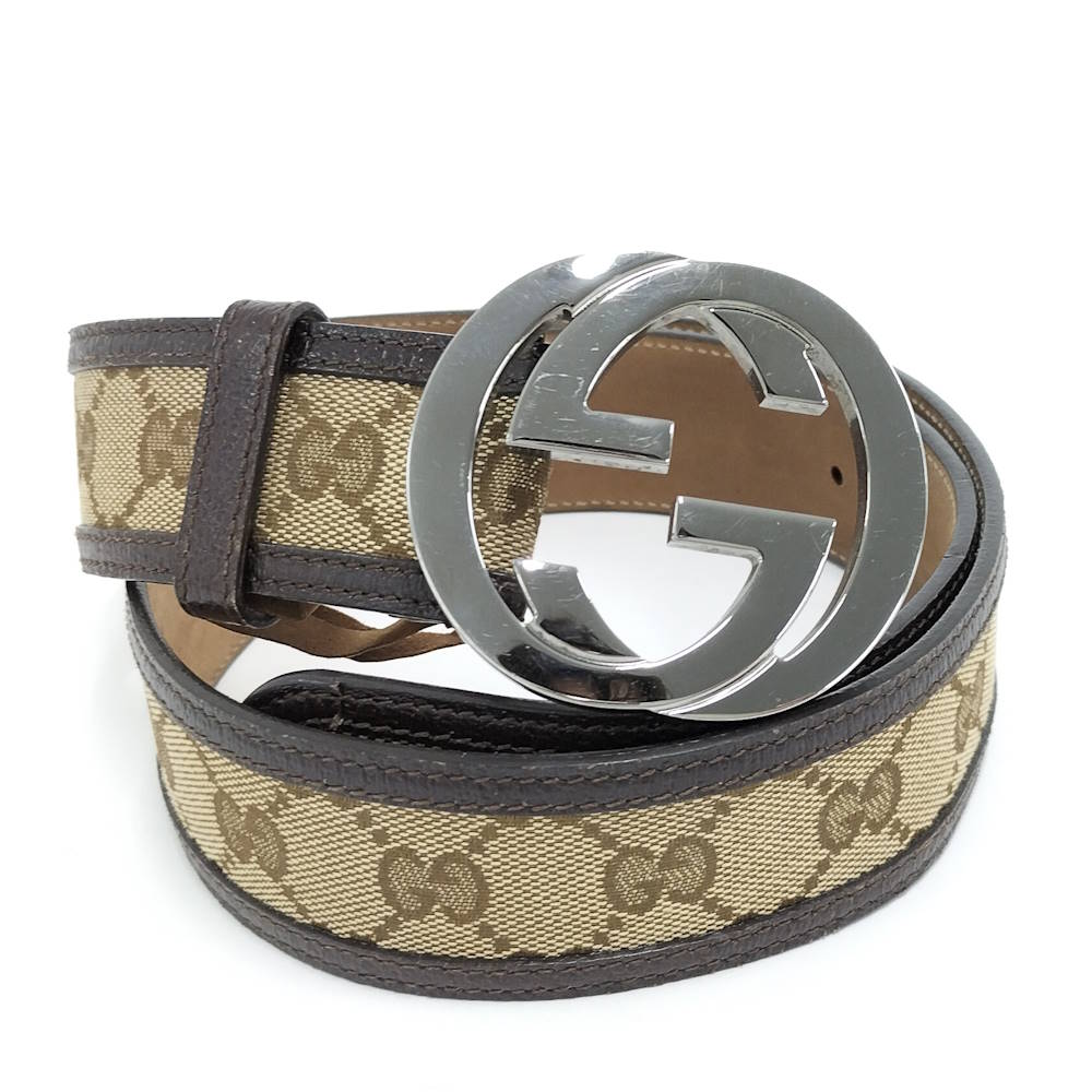 楽天市場】グッチ gucci インターロッキングgバックル レザー ベルトの通販