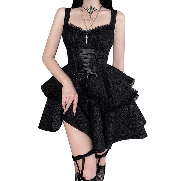 楽天市場】ワンピース ゴスロリ ワンピース 黒 ドレス 衣装 服