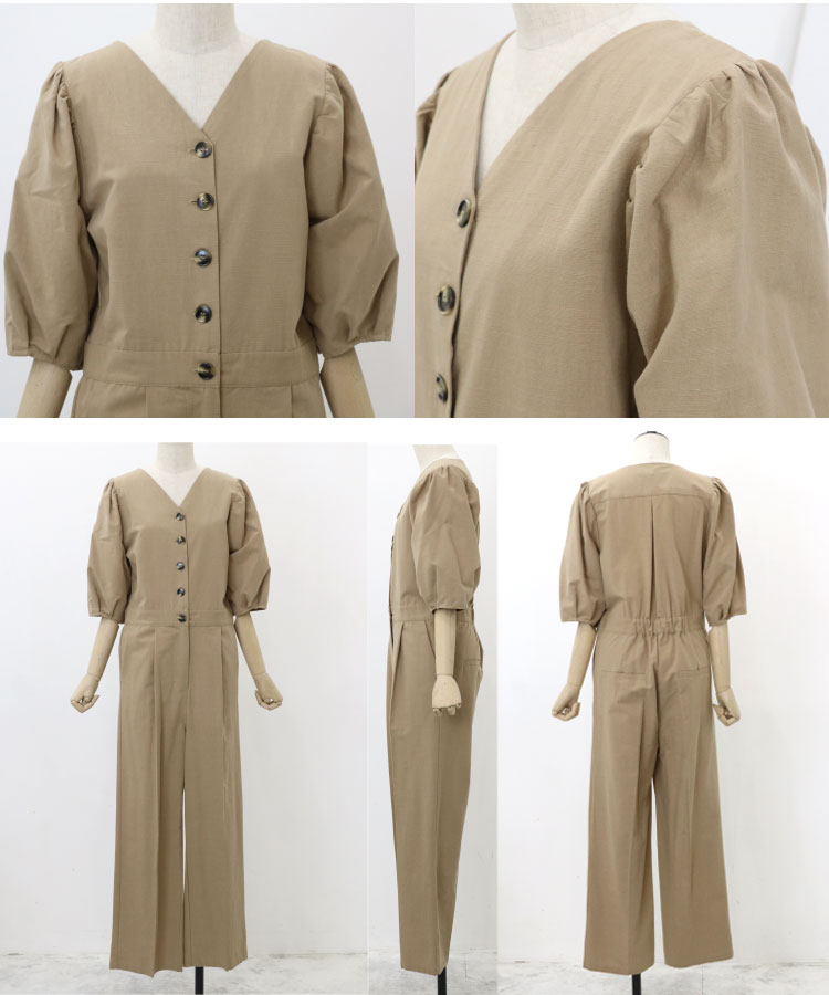 楽天市場】サマーセール コットンリネンジャンプスーツ 麻