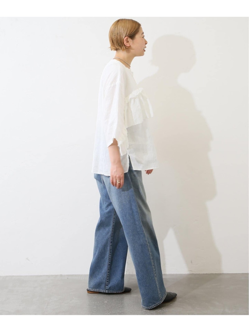 楽天市場】フレンチリネン フリルプルブラウス journal standard luxe