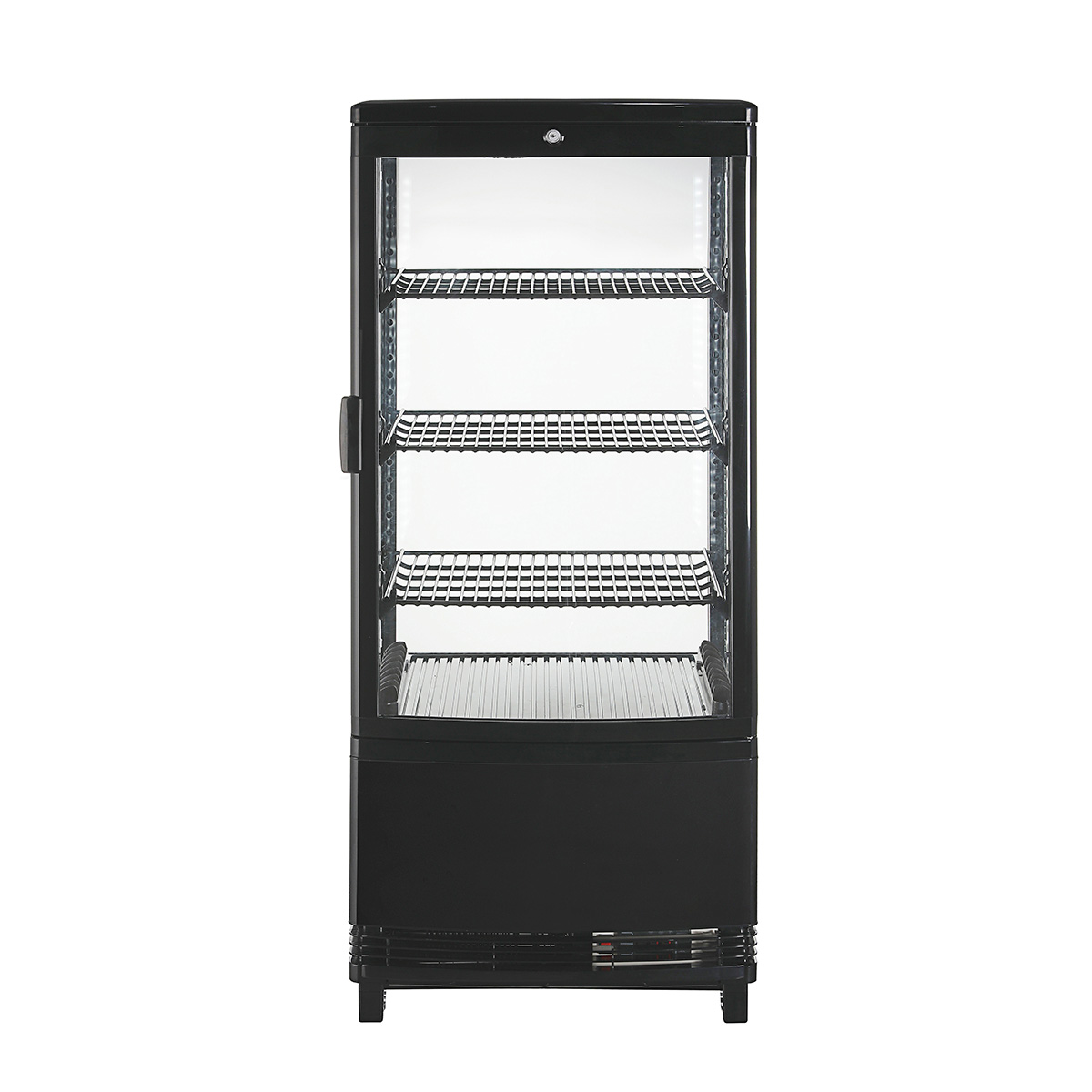 楽天市場】【1月目玉商品！】 80L 黒 4面ガラス 冷蔵ショーケース