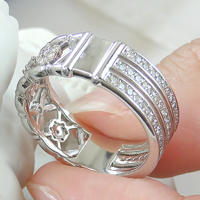 楽天市場】pt900【0.50ct】ダイヤモンド リバーシブル リング【送料