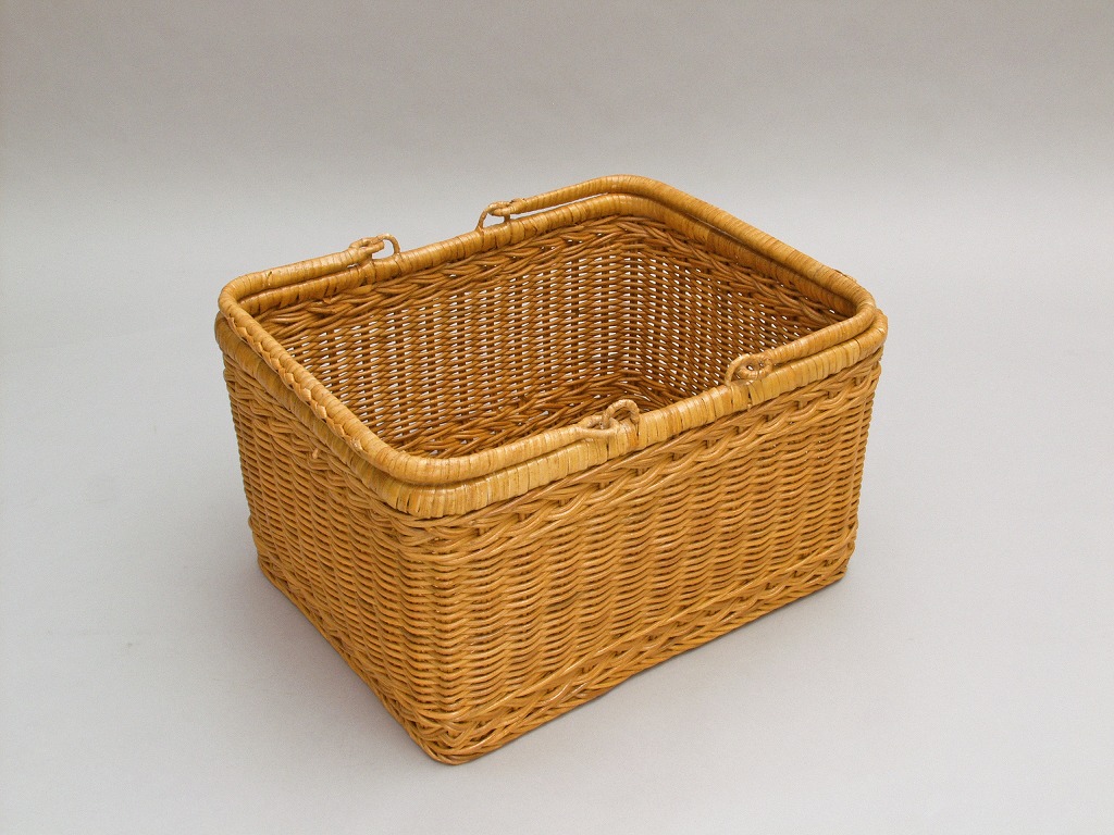 楽天市場】【送料無料】 ラタン バスケット (32×25.5) ピクニック