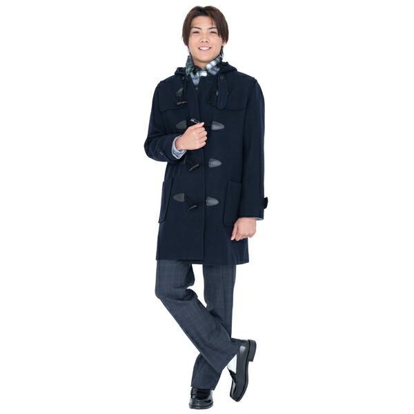 BARNEYS NEWYORK⭐︎L ダッフルコート ウールコート ネイビー BARNEYS