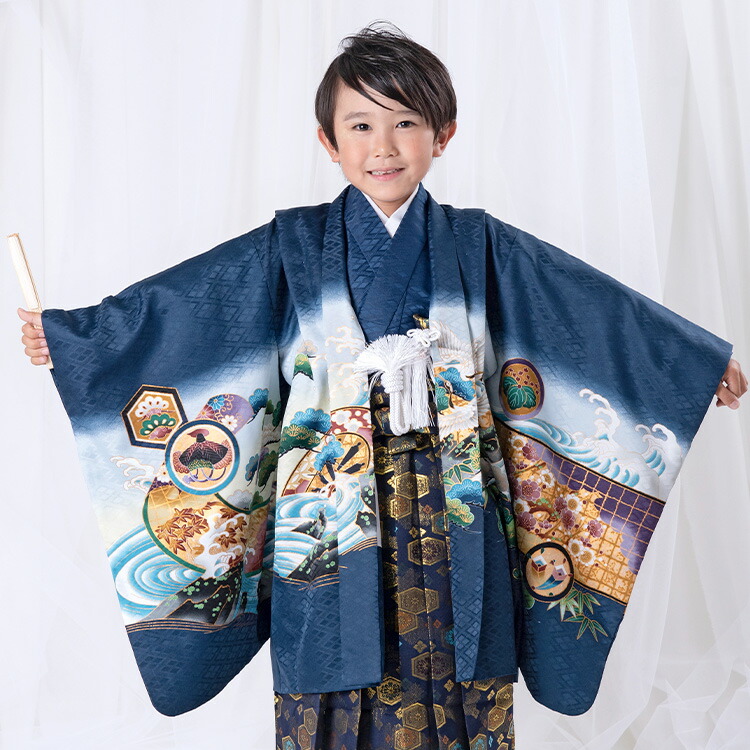 楽天市場】【レンタル】七五三 着物 5歳 羽織袴セット 男の子 15点フル
