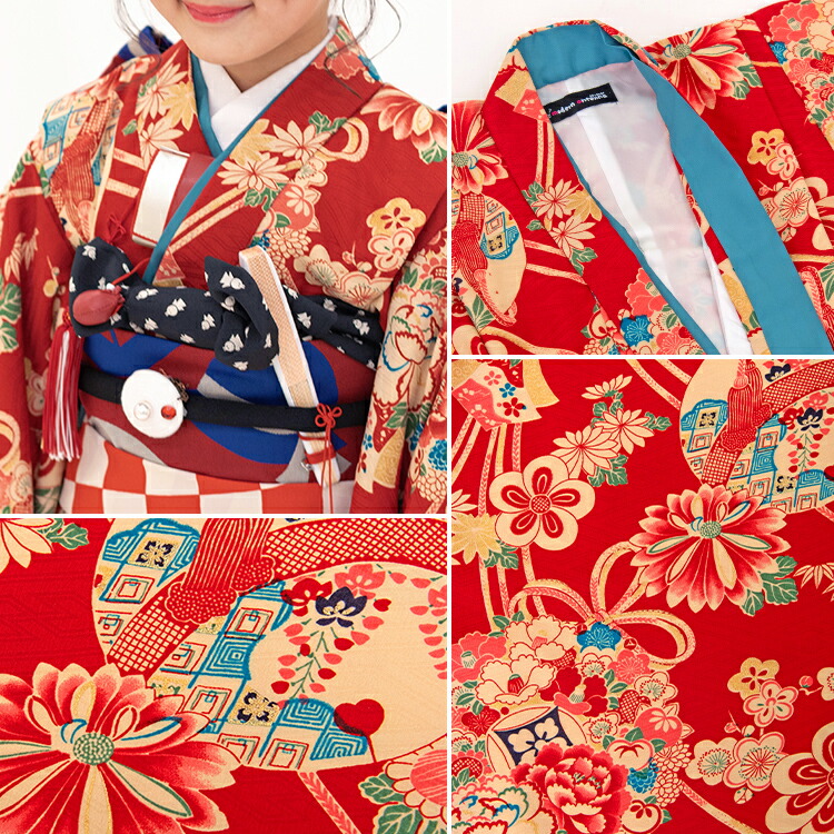 楽天市場】【レンタル】七五三 着物 7歳 四つ身セット(結び帯セット