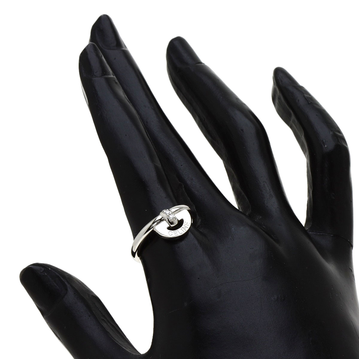 楽天市場】セリーヌ ロゴ ダイヤモンド リング・指輪 プラチナPT900