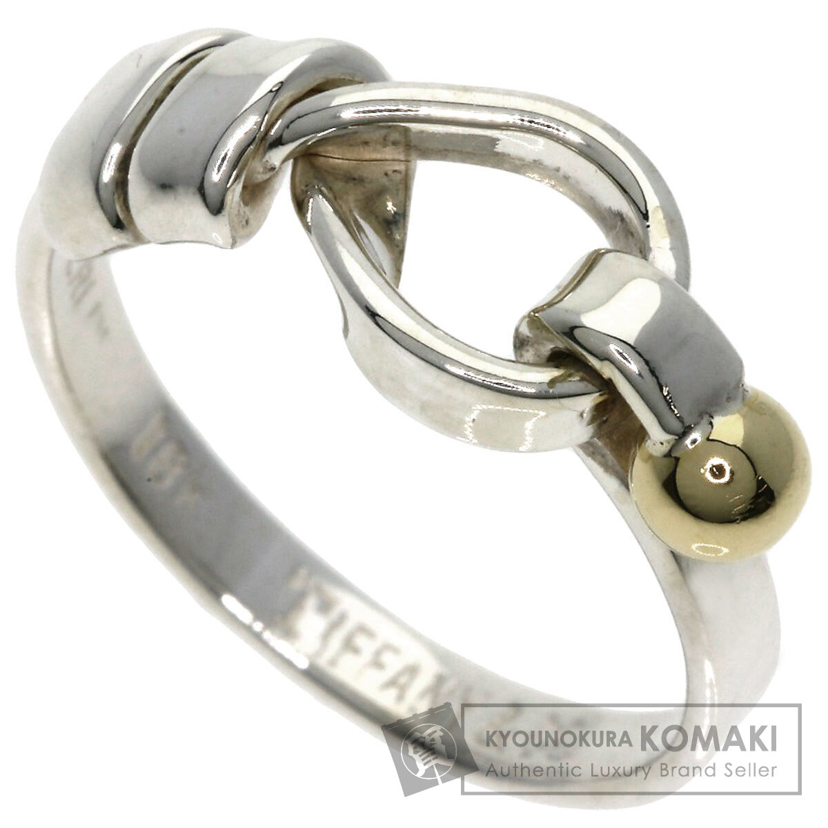 楽天市場】ティファニー フック&アイ リング・指輪 シルバー/K18YG