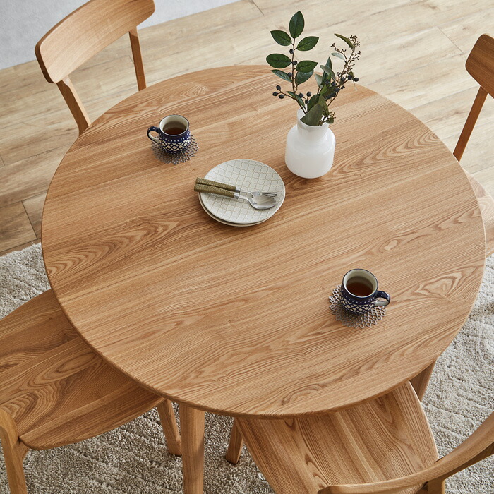 楽天市場】ダイニングセット 丸テーブル 4人掛け 5点セット 105 北欧風