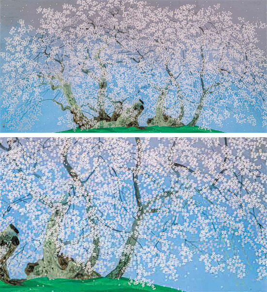 楽天市場】中島千波 絵画 石部の櫻 送料無料 【複製】【美術印刷