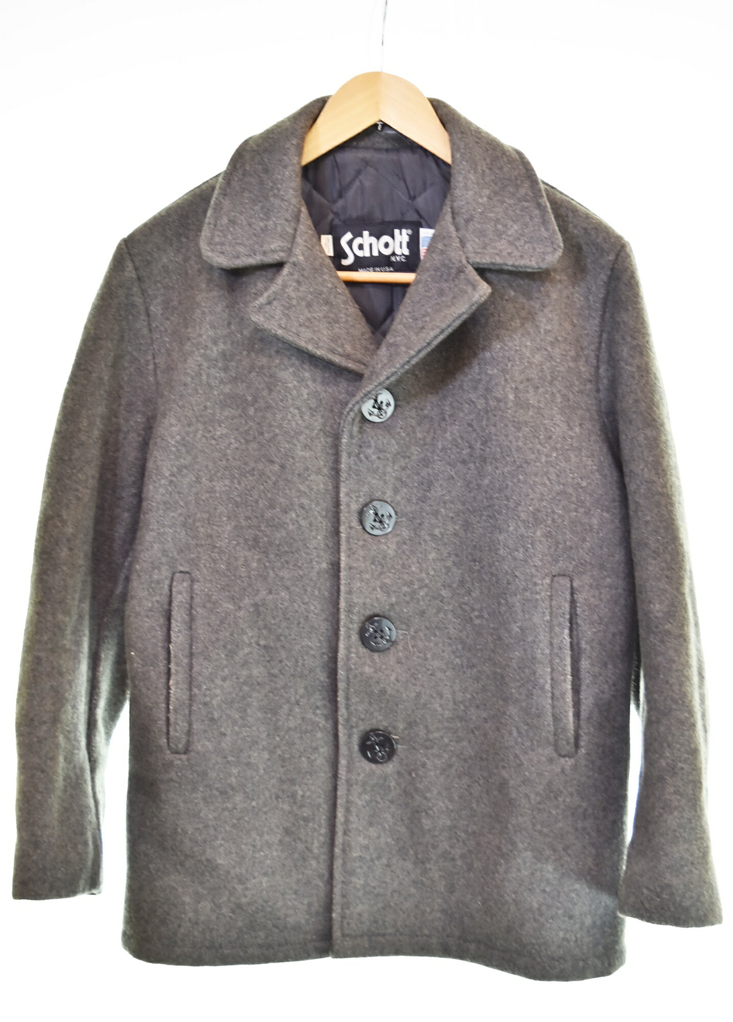 楽天市場】schott ピーコート グレーの通販