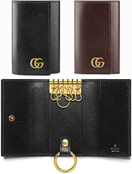 楽天市場】GUCCI グッチ6連キーケースGGロゴ 刻印ロゴキーリングGG