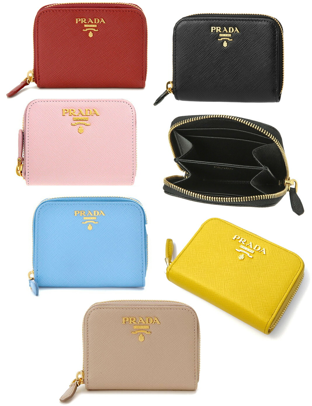 楽天市場】PRADA プラダ 小銭入れラウンドファスナーコインケース