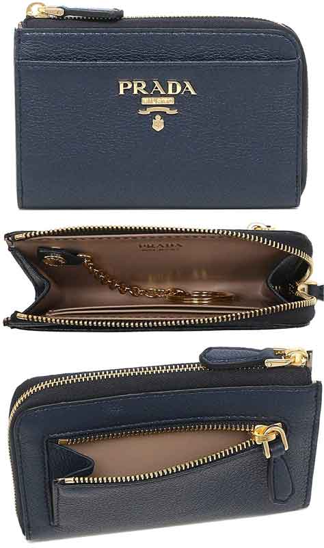 楽天市場】PRADA プラダ キーリング付きL字ファスナーコインケース