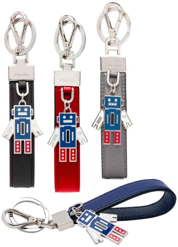 楽天市場】PRADA プラダ ロゴ刻印キーリング＆カラビナフックホルダー