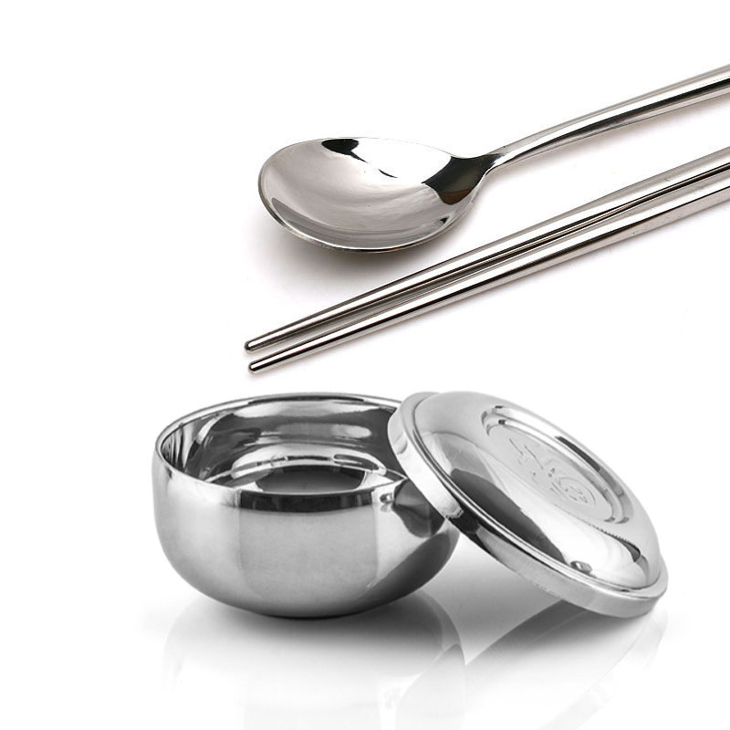 楽天市場】韓国食器4点セット「真空ステンレス茶碗4個」&「真空