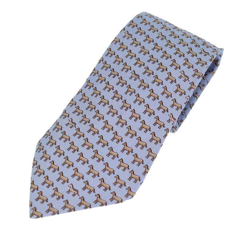 楽天市場】HERMES【エルメス】ネクタイ シルク 100％ 総柄 ブルー系 馬