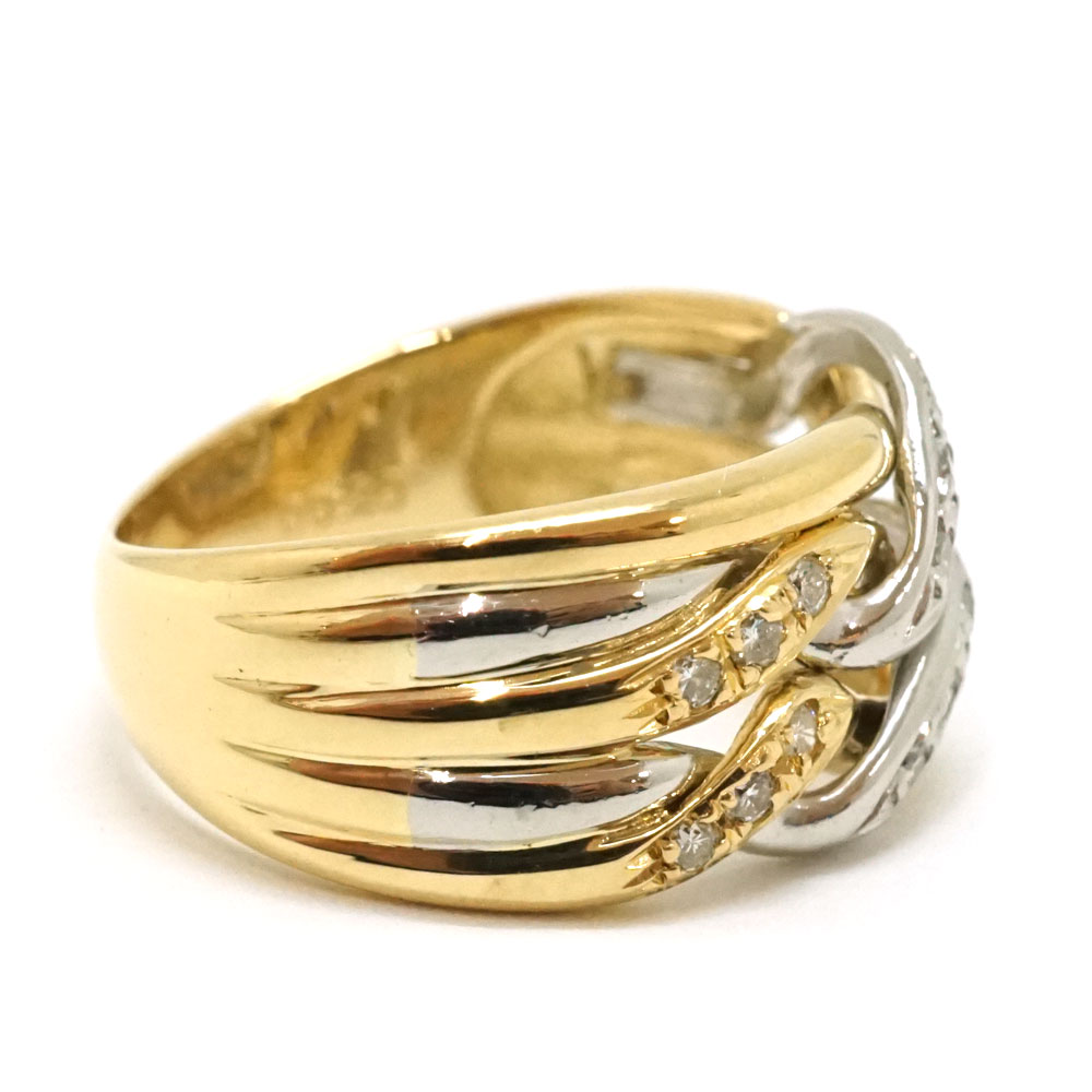 楽天市場】K18 18金 Pt900 プラチナ リング 指輪 ダイヤモンド 0.20ct