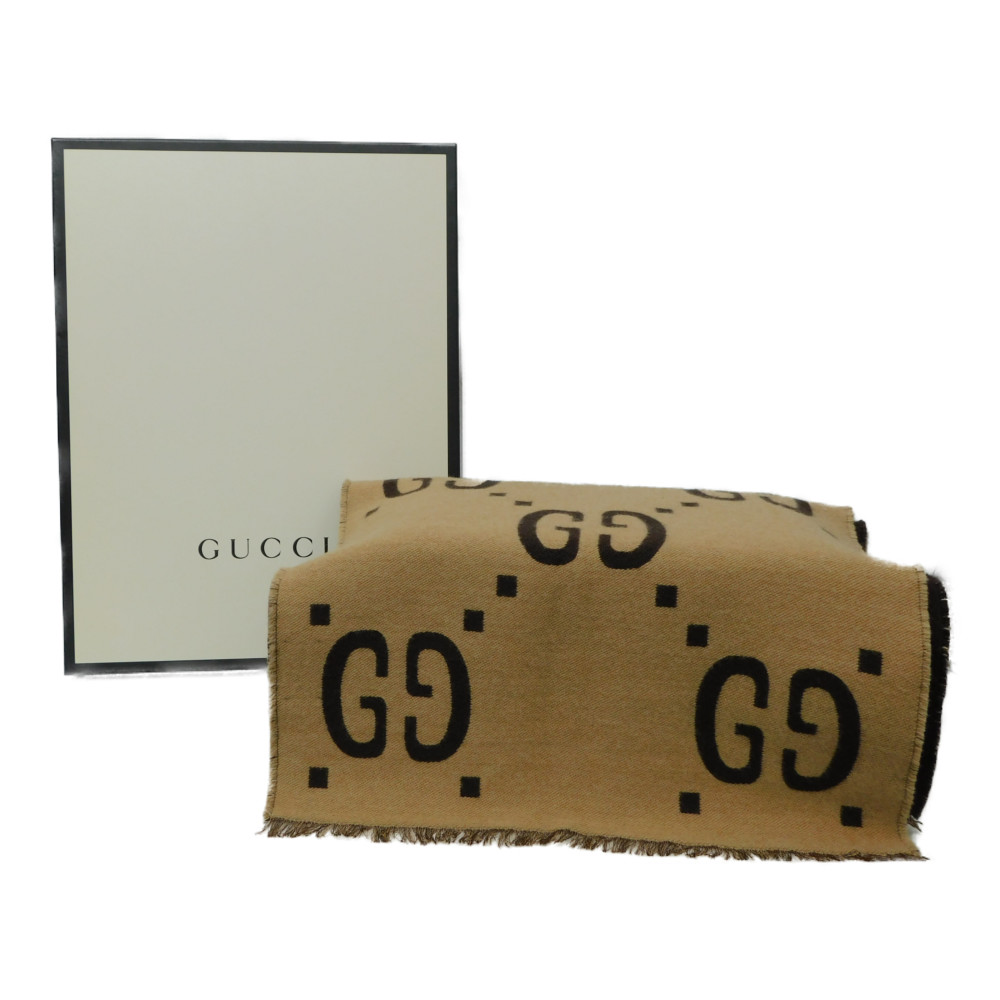 楽天市場】GUCCI グッチ GGジャガード ウールシルクマフラー 495592